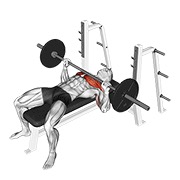 potisak s klupe sa šipkom — fitness vježba
