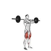prednji čučanj clean hvatom sa šipkom — fitness vježba