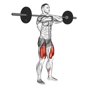 prednji čučanj sa šipkom — fitness vježba