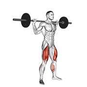 čučanj sa skokom sa šipkom — fitness vježba