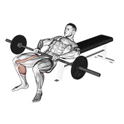 podizanje ležeći na kuku sa šipkom — fitness vježba