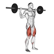 čučanj uskim stavom sa šipkom — fitness vježba