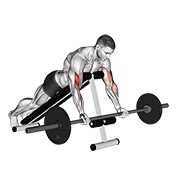 pregibi na trbuhu na pozitivnoj klupi sa šipkom — fitness vježba
