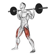 široki čučanj sa šipkom — fitness vježba