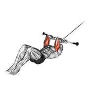 ležeće ispružanje tricepsa na sajli v. 2 — fitness vježba