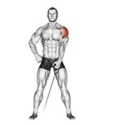 bočno podizanje jednom rukom na sajli — fitness vježba
