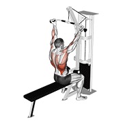 povlačenje na sajli donjim hvatom — fitness vježba