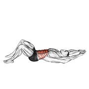 trbušnjak (ruke iznad glave) — fitness vježba
