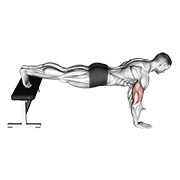 sklek s nogama na uzvisini — fitness vježba