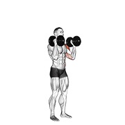 naizmjenični bočni potisak s bučicama — fitness vježba