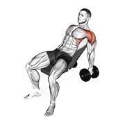 bučice podizanje na pozitivnoj klupi — fitness vježba