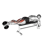 bučice ležeći femoral — fitness vježba