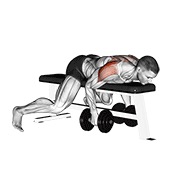 bučice ležeće stražnje lateralno podizanje — fitness vježba
