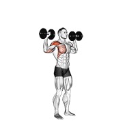 jednoručni potisak za ramena s bučicom — fitness vježba