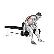 stražnje razvlačenje s bučicama — fitness vježba