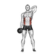 bočni pretklon s bučicom — fitness vježba