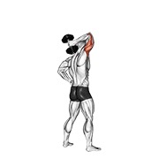 stojeće ispružanje jednom rukom s bučicom — fitness vježba