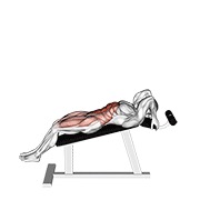 podizanje kukova na nagibu (ravna noga) — fitness vježba