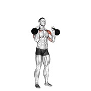 girja naizmjenični potisak — fitness vježba