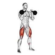girja prednji čučanj — fitness vježba