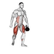 girja iskorak s prolaskom — fitness vježba