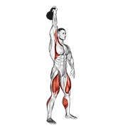 girja jednoručni izbacaj — fitness vježba