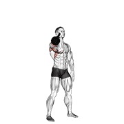 girja jednoručni vojnički potisak u stranu — fitness vježba