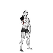 girja jednoručni push press — fitness vježba
