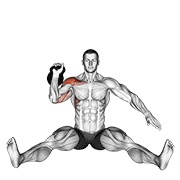 girja potisak sjedeći — fitness vježba