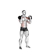 kettlebell izmjenični potisak — fitness vježba