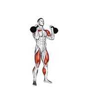 kettlebell thruster — fitness vježba