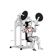 vojnički potisak na spravi — fitness vježba