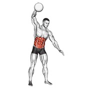 jednoručni slam (s medicinkom) — fitness vježba