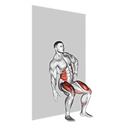 sjedeći bočni crunch (zid) — fitness vježba