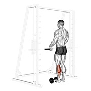 jednonožno podizanje listova (na bučici) — fitness vježba