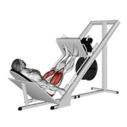 potisak nogu na saonicama pod 45° — fitness vježba