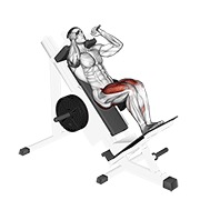 uži hack čučanj na saonicama — fitness vježba