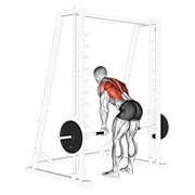usko veslanje na Smith spravi — fitness vježba