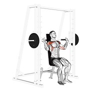 potisak za ramena na Smith spravi — fitness vježba