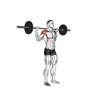 stojeći potisak iza vrata — fitness vježba