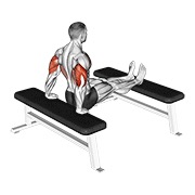 dips za triceps (noge na klupi) — fitness vježba