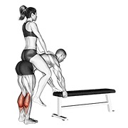 magareće podizanje listova s opterećenjem — fitness vježba