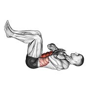 crunch sa skupljenim nogama — fitness vježba