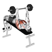 pullover na negativnoj klupi sa šipkom — fitness vježba