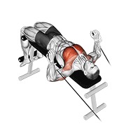 potisak na negativnoj klupi na sajli — fitness vježba