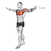 stojeći crossoveri na sajli — fitness vježba