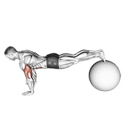 pike sklek na lopti za vježbanje — fitness vježba