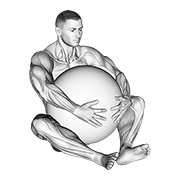 zagrljaj lopte za vježbanje — fitness vježba