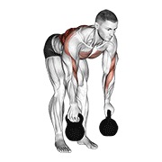 kettlebell dvoručno veslanje — fitness vježba