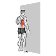 jedna ruka uz zid — fitness vježba